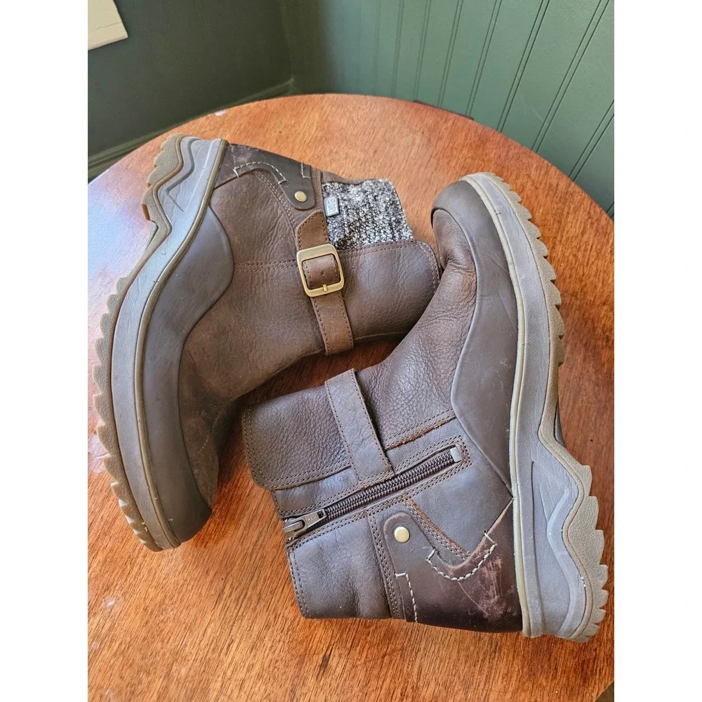 Merrell Eventyr Strap Waterproof Leather Ankle Boots Brown Womens 9 J01888‎
